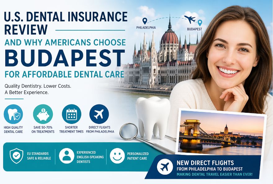 U.S. dental insurance review and why Americans choose Budapest Hungary for affordable high quality dental treatment with direct flights from Philadelphia